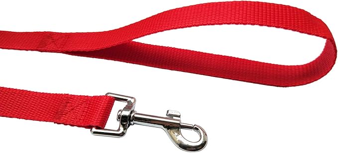 Nylon Training Dog Leash for Small Medium Large Dogs, 15ft 20ft 30ft 50ft Long Leash Dog/Puppy Lead for Obedience Recall Training, Camping (20ft, Red)