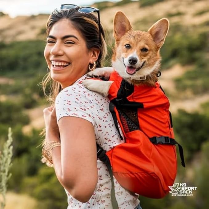 K9 Sport Sack Trainer - Medium, Greenery - Ideal for Dogs with 17-19” Back Length - Backpack-Style Training Carrier - Meant for Quick, Non-Strenuous Activities