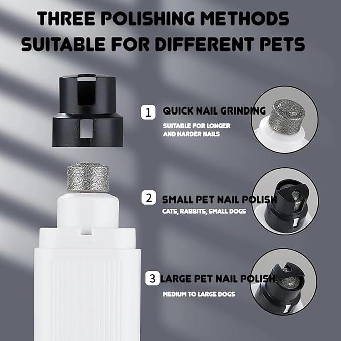 Silent Groom Pro Pet Nail Grinder| Low Noise Quiet Claw Trimmer for Dogs, Cats and Other Animals | Safe & Stress Free Nail Grooming, Ideal for Sensitive Dogs of All Breeds & Sizes (White)