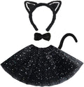 Halloween Animals Cosplay Costume Set - Tutu Skirt Animals Headband Bowtie and Tail Costume Accessories