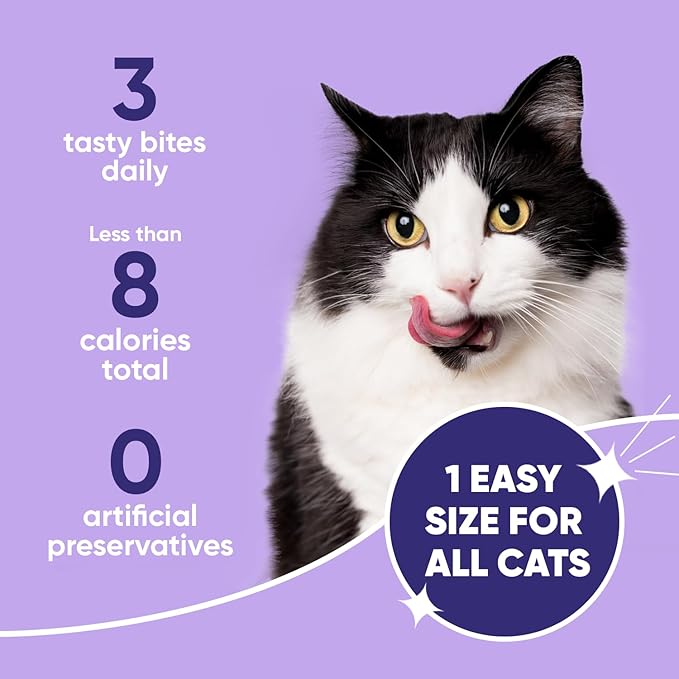 Virbac C.E.T.® INTELLIDENT® Cat Bites for Dental Care | Healthy Teeth and Gums | Fresh Breath, Chicken Flavor