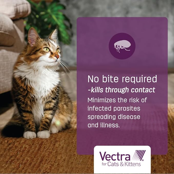 Vectra for Cats & Kittens Flea Treatment & Prevention for Small Cats (2-9 lbs.) 3-Month Supply