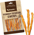 A Freschi srl Turkey Tendons for Dogs, USA-Sourced, Healthy Dog Treats, Rawhide-Free Puppy Chews, All Natural, Hypoallergenic Dog Treats, Turkey Tendon Wrapped Chicken Stick, 3.5 oz Pack
