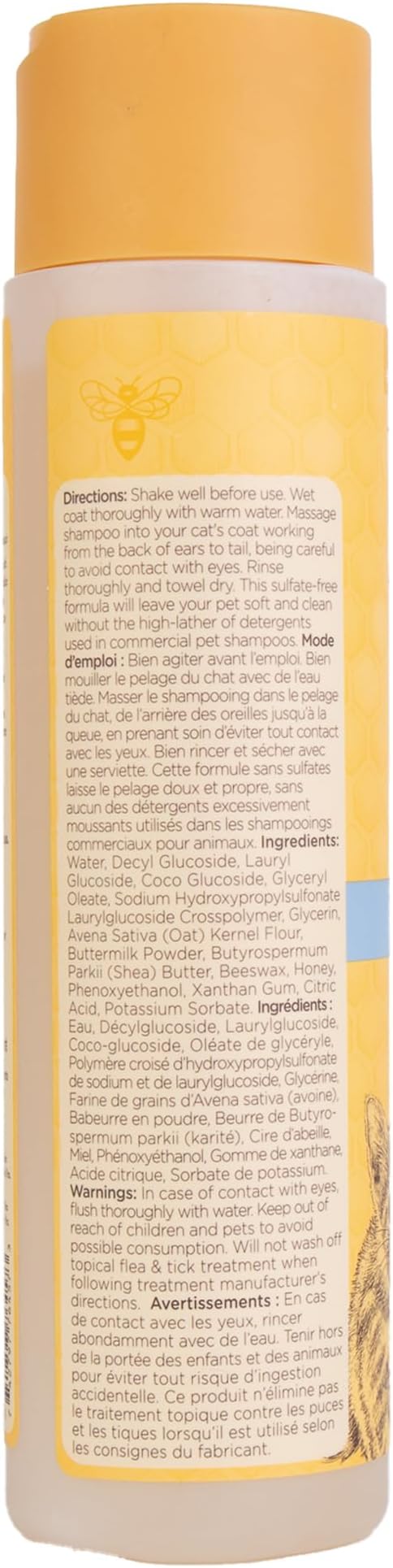 Burt's Bees for Pets Tearless Kitten Shampoo with Buttermilk and Honey, Gentle Cat Shampoo for Itchy Skin and Sensitive Coats, Easy Rinse Low Lather Formula, 99.3% Natural Origin, 10 Fl Oz - 6 Pack
