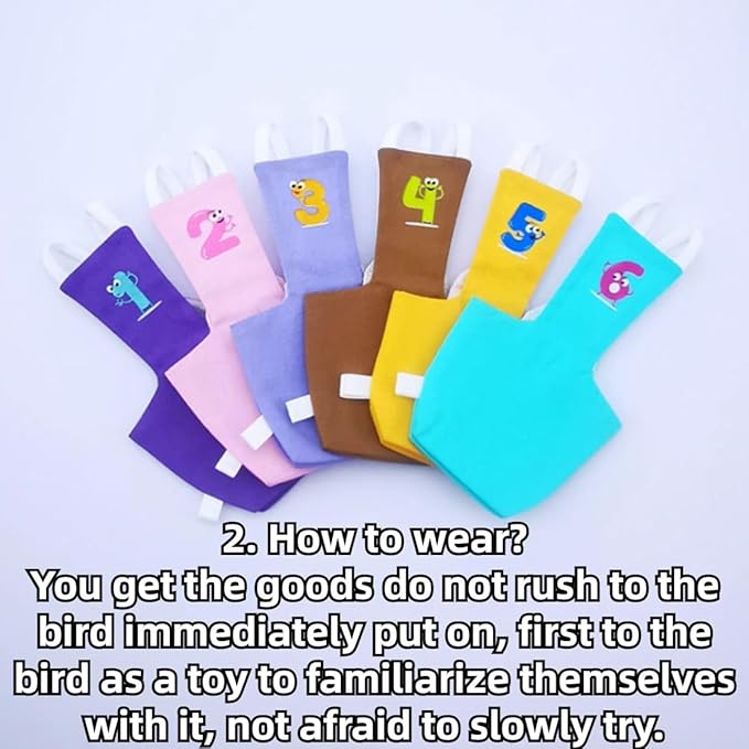 Bird Diaper Protective Parrot Nappy - 6 Pack, Reusable Flight Suit with Waterproof Inner Layer, Washable Cute Urine Wet Suit for Cockatiel Conure Macaw Lovebird (Pigeon)