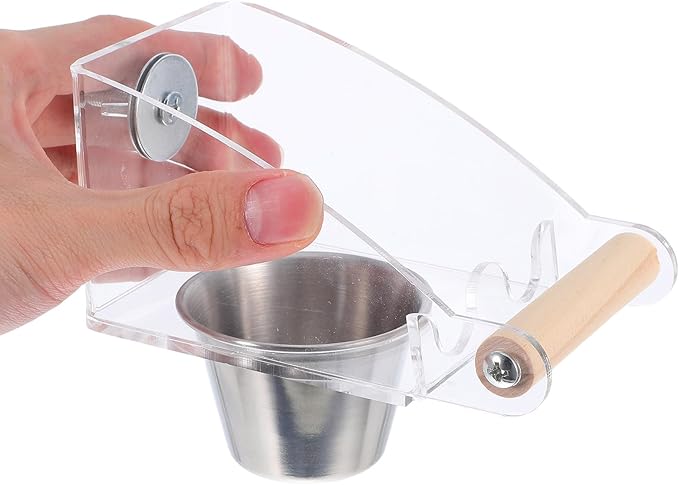 Yardwe Automatic Bird Feeder and Drinker Cup Small No-Spill Cage Food Dish for Parakeets Pigeons Pet Birds Feeding and Watering Supplies