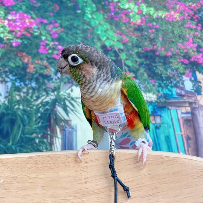 Bird Clothes Parrot Diapers Bird Flight Suits, Reusable Waterproof Diapers pet Bird Supplies (Without Rope, L)