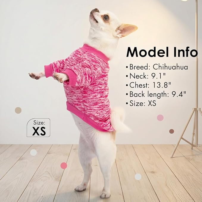 1 Pc Dog Sweaters for Small Dogs Girl Boy Winter Fleece Clothes Warm Soft Dog Sweatshirt Outfit for Dogs Cats Pet Apparel