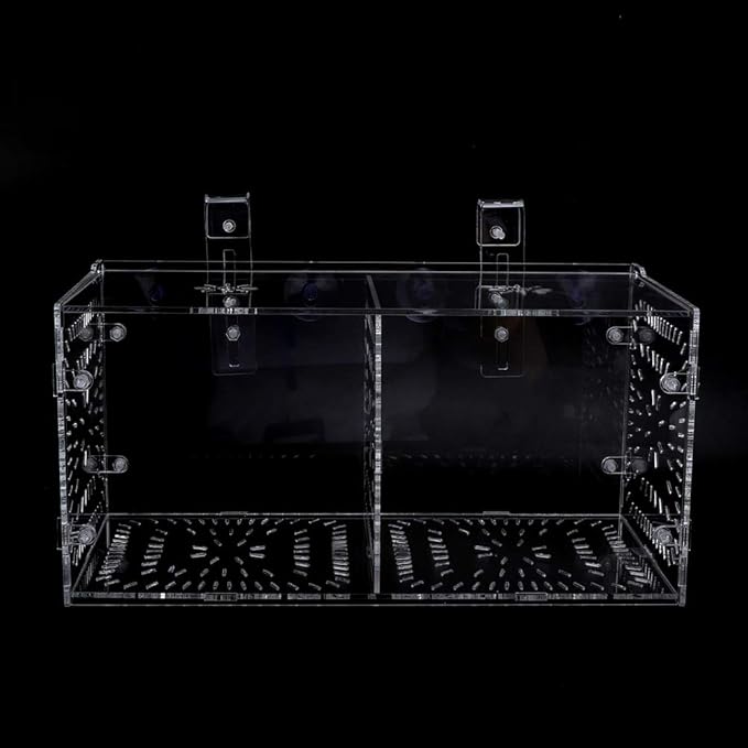 Fish Tank Breeding Box Acrylic Isolation Incubation, Adjustable Height, Transparent - Durable Material, Stable Attachment, Ideal for Aggressive and Sick Fish (30CM*15CM*15CM)