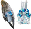 Bird Flight Suits Diapers, Parrot Diapers for Monk Parakeets, Cockatiels, Parrot Clothes Costume, Bird Training Nappy Suit Liners Clothes (Small,Blue-C)