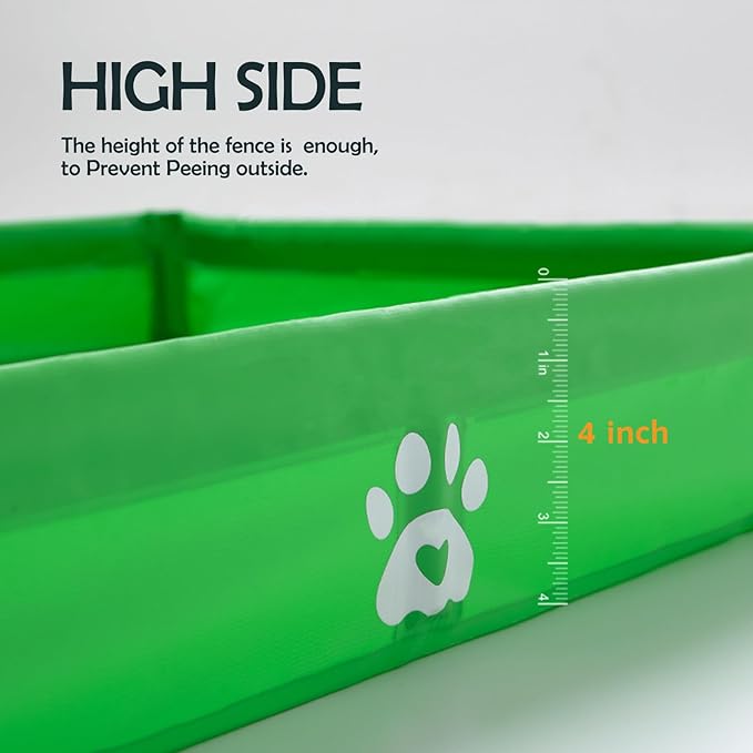 MEEXPAWS Dog Pee Pad Holder Tray Foldable, Puppy Pad Holder Liner Base High Side, Dog Litter Box Indoor for Large Dog 44’’x33’’, Training Pad Holder Leak-Proof, Potty Pad Holder for Dogs Easy Clean