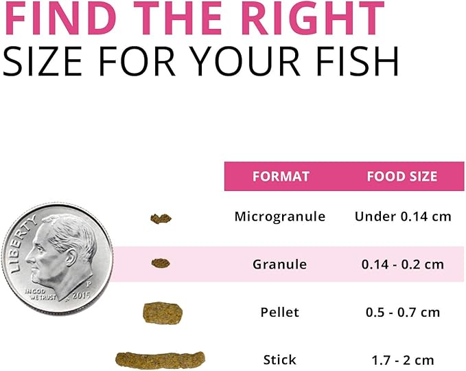 Fluval Bug Bites Color Enhancing Fish Food for Tropical Fish, Granules for Medium to Large Sized Fish, 1.6 oz., A6589, Brown