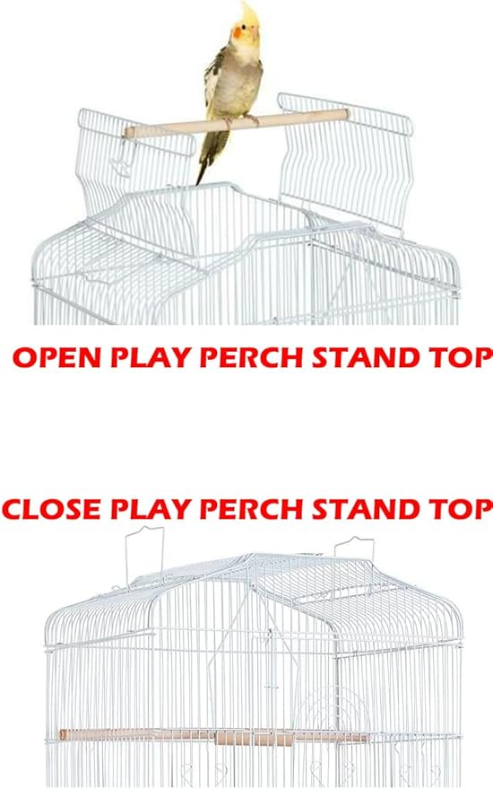 Open Top Canary Parakeet Cockatiel Lovebird Finch Bird Cage with Breeding Doors