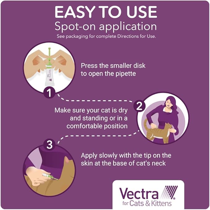 Vectra for Cats Flea Treatment & Prevention for Large Cats (Over 9 lbs.) 6-Month Supply
