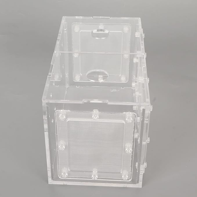 Fish Breeding Box, Acrylic Lid Web Page Fish Tank Incubator Protective Transparent for Aquarium Small Fish (17 * 9 * 10CM)