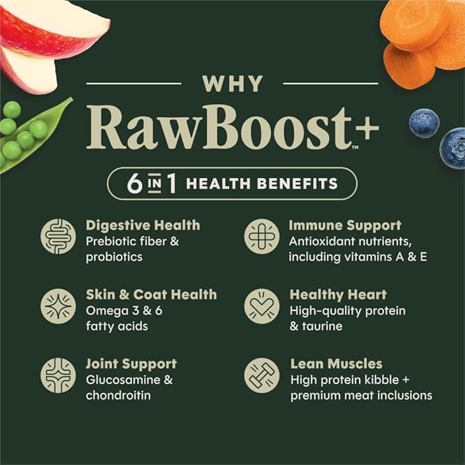 Instinct RawBoost, Natural Dry Dog Food with Freeze-Dried Pieces, High Protein, Grain-Free Recipe - Real Beef, 20 lb. Bag