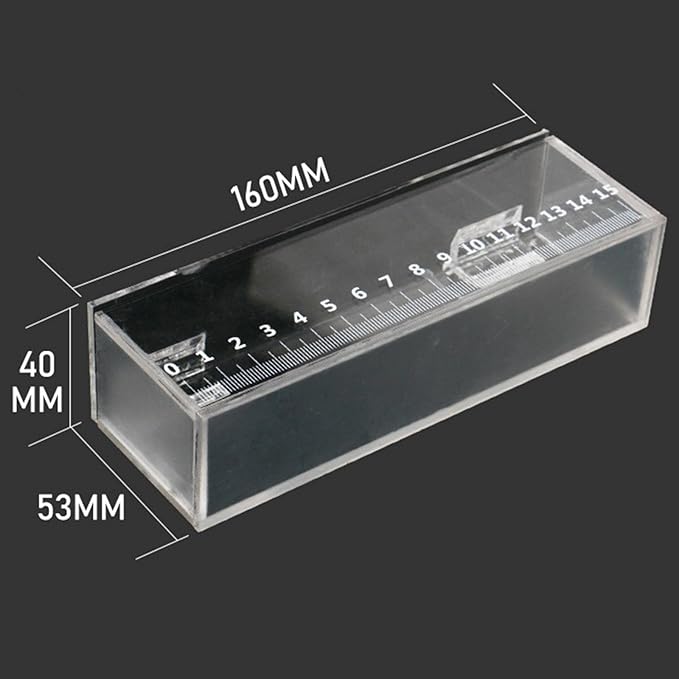 Fishing Fish Viewing Box Acrylic with Lid Mini Aquarium Outdoor Indoor Small Portable Safe Fish Breeder Hatching Boxes with Scale
