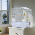 20.5" Portable Travel Bird Cage, Parakeet Cage with Handle, Wooden Perches and Food Container, Portable Birdcage for Small Parrots, Budgie, Canaries, Cockatiel, Finches Budgies, Conures