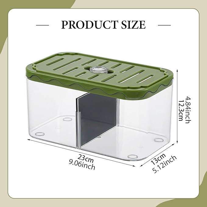 Small Fish Tank Aquarium Breeding Box Table Centerpieces Box Acclimation Hatchery for Fishes, Green
