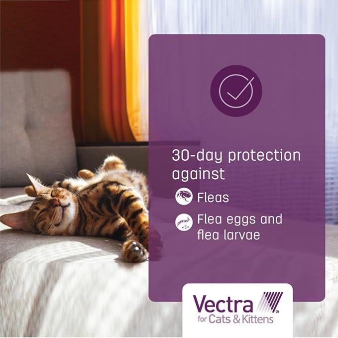 Vectra for Cats Flea Treatment & Prevention for Large Cats (Over 9 lbs.) 6-Month Supply