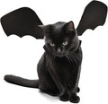Batwing Cat Costume with Leash Hook - Soft Felt Kitten Costume, Adjustable Cat Puppy Clothes for Cosplay Party Walks (L)