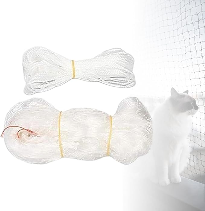 Cat Balcony Net Kitten Balcony Fence Wear Resistant Multiuse Anti Fall Fence for Garden Outdoor Stair, 8x3m