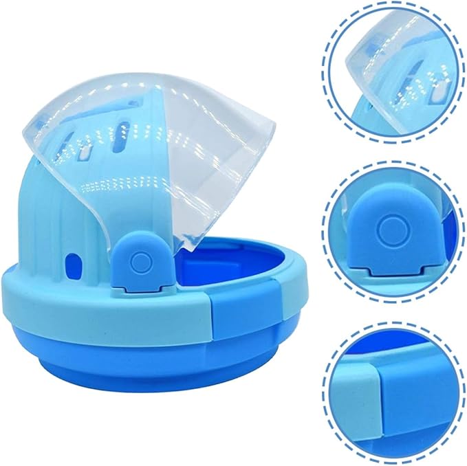 HEMOTON Handheld Parrot Carrier Cage with Blue Plush Nest Small Portable Birds Travel Cage for Budgie Cockatiel Parrotlets