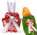 Bird Diaper Cockatiel Clothes Flight Suite, Reusable Parrot Nappy with Waterproof Inner Layer, Cute Pigeon Pants Urine Wet Suit Costume for Conure Macaw (Red,XS)