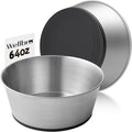 Stainless Steel Dog Bowls for Large Dogs, 64oz/8 Cups Non Slip Dog Metal Bowls, 2 Pack Food and Water Pet Bowls Heavy Duty Dishwasher Safe