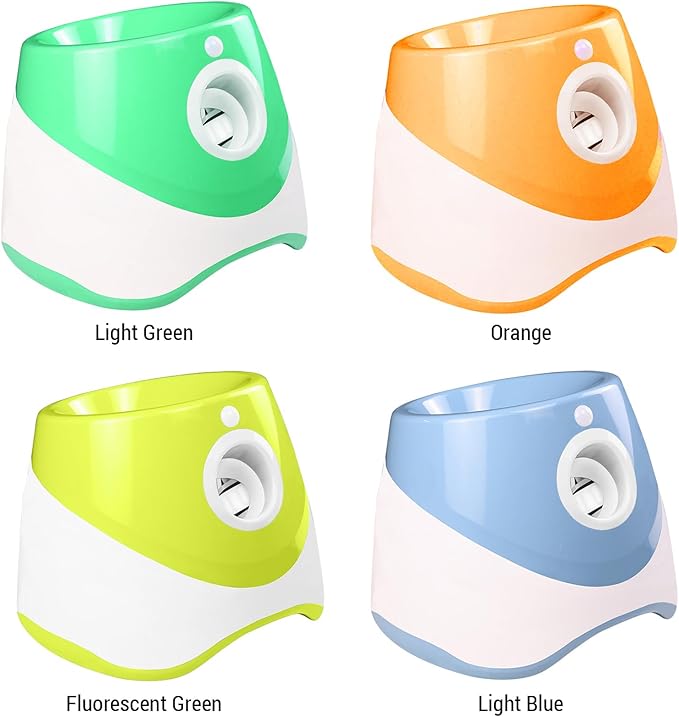 Automatic Dog Ball Launcher, Rechargeable Electric Pet Ball Thrower with One - Button Control, 3 Distance Settings & Soft Tennis Balls - Promotes Exercise Indoors & Outdoor (Fluorescent Green)