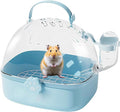Hamster Carrier Cage - PVC Chinchilla Carrier Cage with Water Bottle - Pet Bird Carrying Supplies Spacious Design for Sparrow Macaws Conures Chinchillas Budgies Cockatiels Parakeet Hedgehog