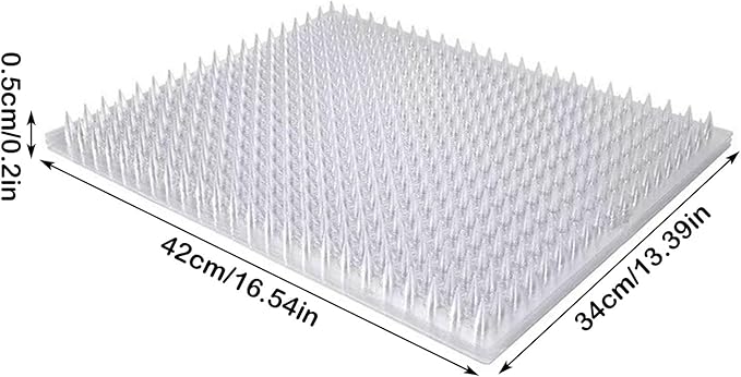 Pet Deterrent Mat with Spikes, Cat Scat Mat for Couch, Keep Dogs Off Furniture, Reusable Cat Repellent Mat for Indoor/Outdoor Use, 4 Pack (Clear)