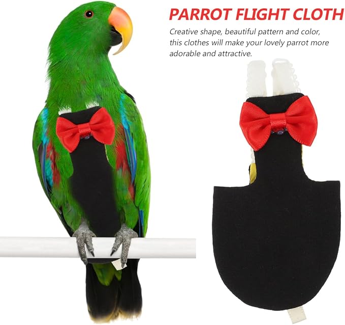 POPETPOP Flying Bird Harness Clothes - Reusable Nappies, Parrot Flight Suit, Washable Diaper, Cotton Pet Xuan Feng