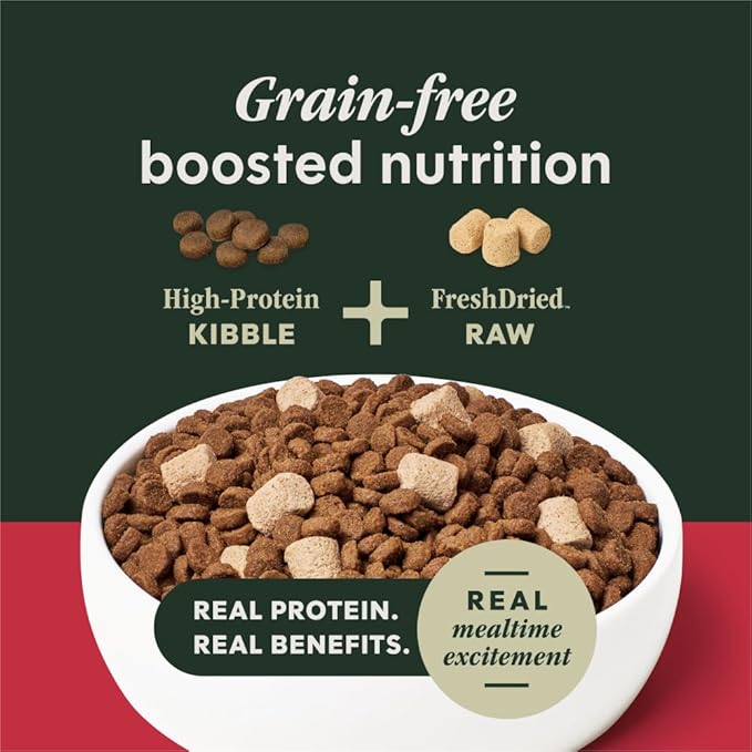 Instinct RawBoost, Natural Dry Dog Food with Freeze-Dried Pieces, High Protein, Grain-Free Recipe - Real Beef, 3.5 lb. Bag