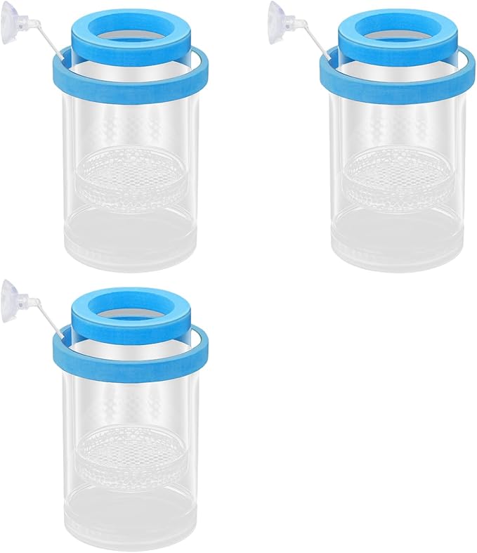 Fish Breeder Box for Raising Fry in Aquariums with Suction Cup Mounting/Floating Breeding Box 3Pcs Floating Hatchery Incubator
