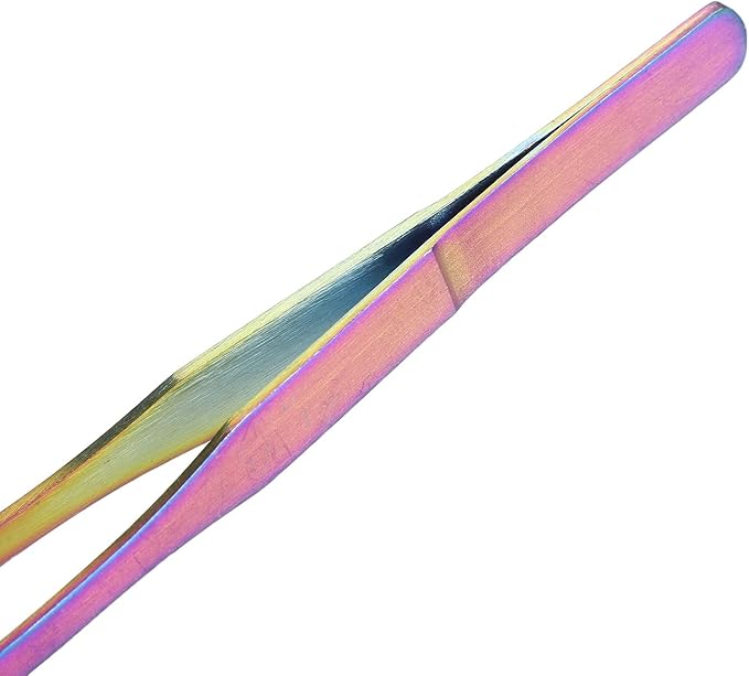 AYNEFY Aquarium Long Planted Feeding Tongs, Stainless Steel Colorful Straight Tweezer Aquarium Plant Maintenance Tools for AquaticPlants 10.6 Inches (27cm Bent Clip), AYNEFYwd0ziq89km-12
