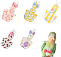 5 Pieces Bird Diapers Flight Suite Liners Reusable Washable Protective Nappy Clothes with Layer Cute Suit for Budgerigar Lovebird Cockatiel Monk Parakeet Crested myna (Female Green-cheeked Parakeet)