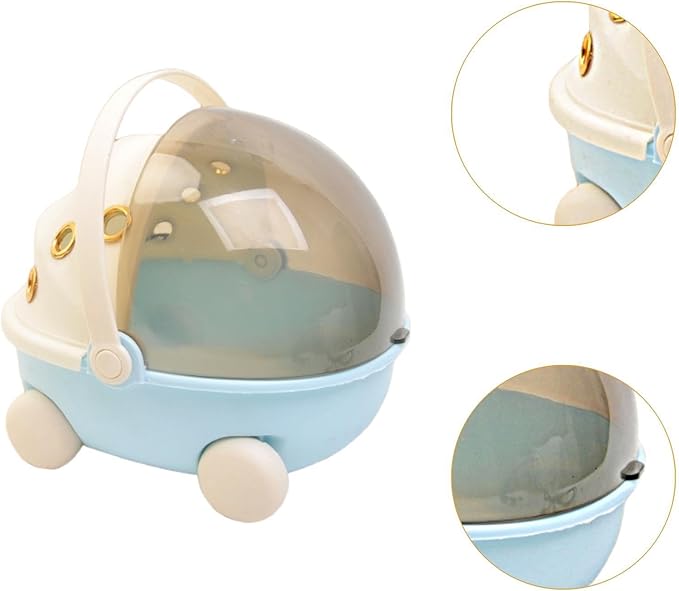 Heated Bird Carrier Bag Parrot Travel Cage Small Pet Accessories Winter Warm Bird Nest House for Finch African Greys Outdoor, Blue
