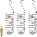 2pcs Bird Treats Holder, Stainless Steel Parrot Food Holder Hanging Basket Cage Accessories Bird Foraging Chew Toy Corn Cob Fruit Vegetable Millet Feeder for Macaw Cockatoo Parakeet Canary