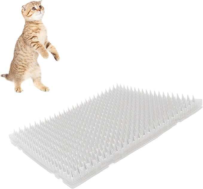 8Pcs Cat Mat, Deterrent Mats, Recyclable Deterrent Scat Mat for Cats Dogs Indoor Outdoor, Large Coverage 34x425cm., Safely Repel Animals Without Harm