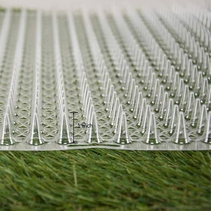 16PCS Cat Spike Mat Outdoor Indoor Cat Deterrent Scat Mat Keep Cats/Dogs Off Counter Pet Deterrent Training Mats Plastic Mats with Spikes (18.3 Sq.ft,16" x 13"