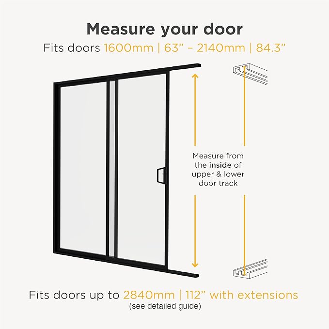 Hakuna Pets V2 Patio Pet Door Screen Insert Panel for Sliding Doors, Fits Door Track Min Ht 55.12" to Max Ht 84.25", UV Resistant Mesh, Locking Magnetic Dog Door, Easy Install and Removal,Small,Silver