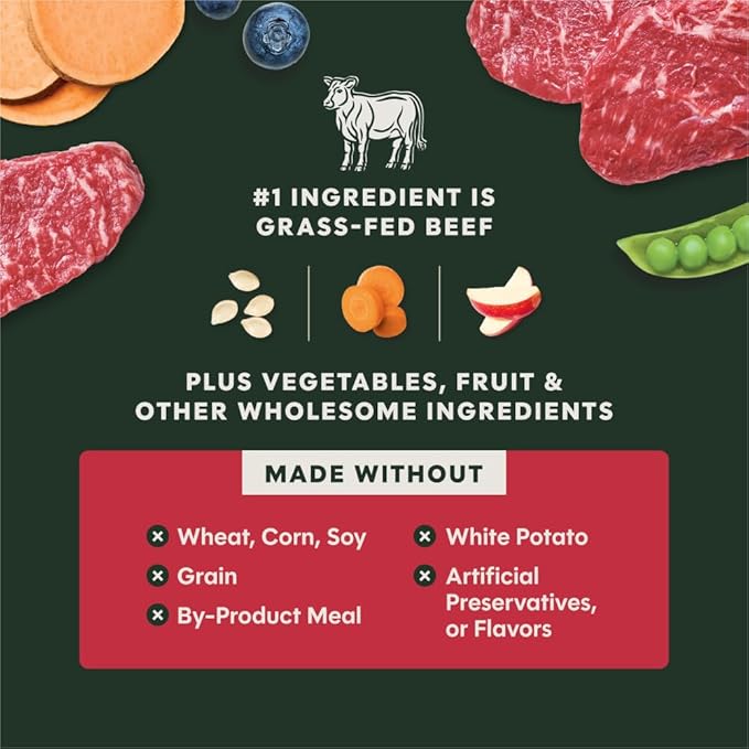 Instinct RawBoost, Natural Dry Dog Food with Freeze-Dried Pieces, High Protein, Grain-Free Recipe - Real Beef, 3.5 lb. Bag