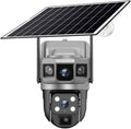 for Outdoor Camera Battery CCTV Monitor 4G SIM Card Network IP Security Pet Camera Motion Detection 3 Screen PTZ Camera(4G CCTV 128G Card)
