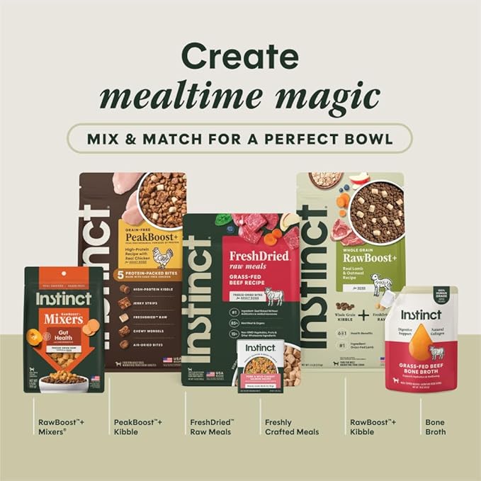 Instinct Freeze-Dried Meals, FreshDried Bites, Natural Dog Food, Grain-Free - Grass-Fed Lamb, 24 oz. Bag