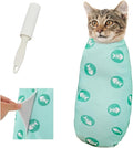 Supet Cat Wrap for Cutting Nails, 2025 Self-Adherent Cat Grooming Wrap, Anti-Escape Calming Swaddle for Medicine, Nail Clipping, Teeth Brushing, Ear Cleaning
