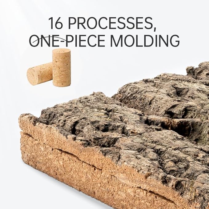 Natural Reptile Cork Tile Background – Tree Bark Terrarium Decoration and Climbing Wall Mat for Lizards, Snakes, Frogs, Turtles – Enhances Habitat, Climbing, and Display (29.2 * 17.7cm)