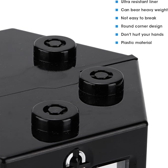 Small Fish Tank, Betta Aquarium Mini Fish Tank for Shrimp Golden Fish Tank for Office Decoration (Black)
