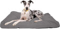 K9 Ballistics Tough Rectangle Pillow XXL Extra Large Dog Bed - Removable Cover, Washable, Durable & Water Resistant Dog Bed Made for Big Dogs 68" x40 Light Gray Velvet
