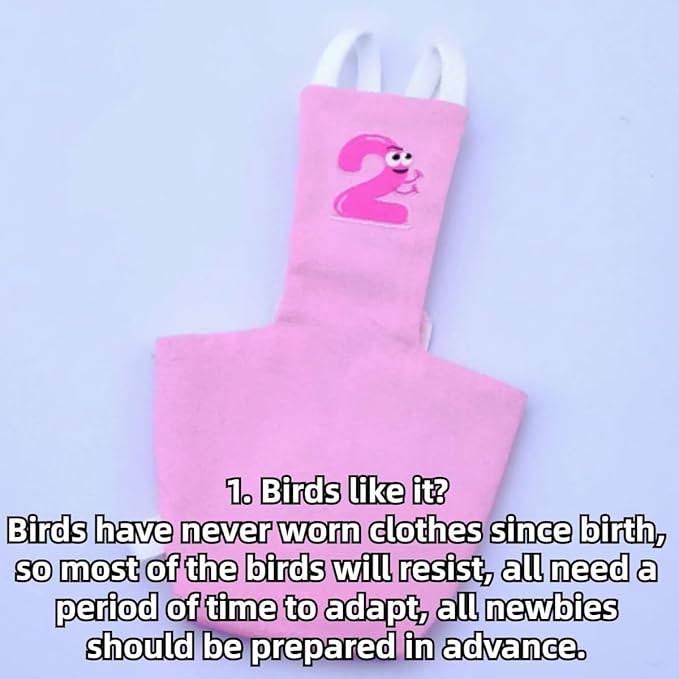 Bird Diaper Protective Parrot Nappy - 6 Pack, Reusable Flight Suit with Waterproof Inner Layer, Washable Cute Urine Wet Suit for Cockatiel Conure Macaw Lovebird (Sulphur-Crested Cockatoo)
